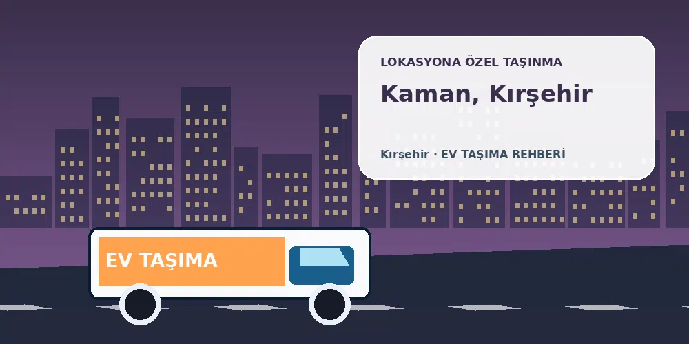 Kaman, Kırşehir evden eve nakliyat sırasında ev taşıma kamyonu ve lokasyona özel görsel
